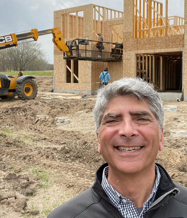 Ali Awad, onsite supervising construction